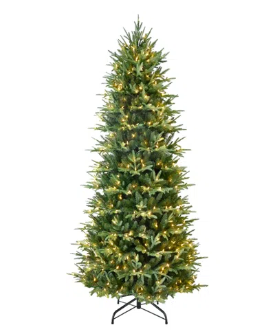 Puleo International 6.5" Pre-lit Artificial Fraser Fir Slim Tree In Green