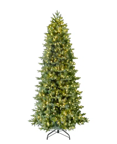 Puleo International 6.5" Pre-lit Artificial Slim Noble Fir Tree In Green