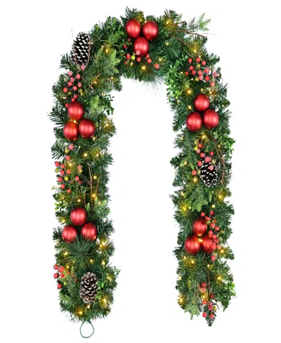 Puleo International 72" Pre-lit Artificial Christmas Garland In Green