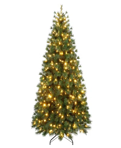 Puleo International 7.5' Pre-lit Colorado Pine Christmas Tree In Green