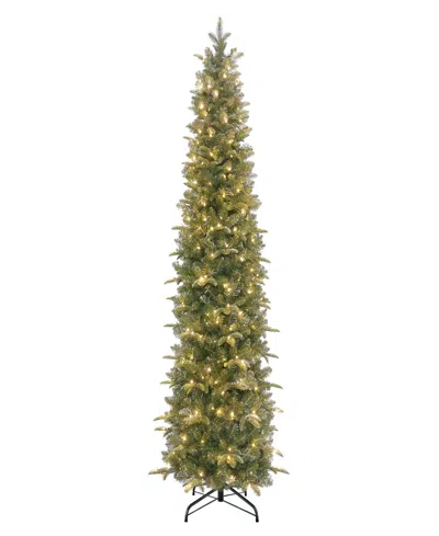 Puleo International 90" Pre-lit Artificial Yardley Spruce Pencil Tree In Green