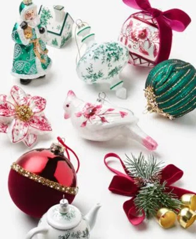 Puleo International Holiday Lane Holiday Toile Ornament Collection Macys Exclusive In Green