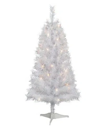 Puleo International Pre Lit Snow Ridge Fir Christmas Tree In Green