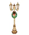 Puleo Lighted Outdoor Lamp Post 72 Inch In Gold