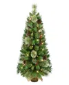 Puleo Pre-lit Adorned Artificial Tree 3ft In Green