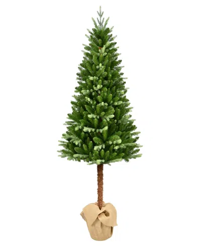 Puleo Pre-lit Alpine Artificial Tree 6 Ft. In Green