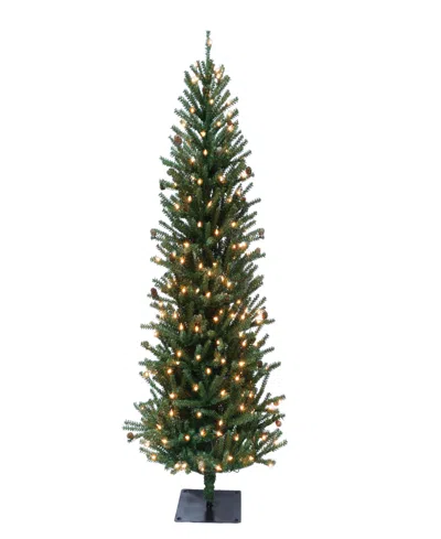 Puleo Pre-lit Artificial Christmas Tree 5ft In Green