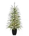 Puleo Pre-lit Cedar Artificial Tree 4 Ft. In Green