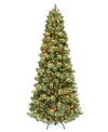 Puleo Pre-lit Pine Artificial Tree 7.5 Ft In Green