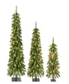 Puleo Set Of 3 Trees. 3ft, 4ft And 5 Ft. In Green
