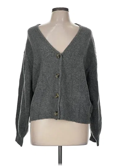 Pre-owned Pull & Bear Cardigan Sweater In Gray