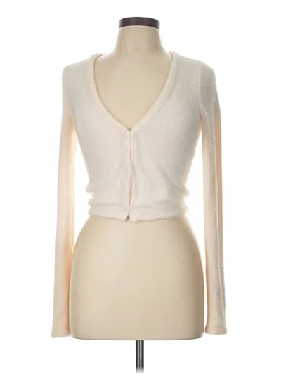 Pre-owned Pull & Bear Cardigan Sweater In Ivory
