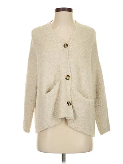 Pre-owned Pull & Bear Cardigan Sweater In Tan