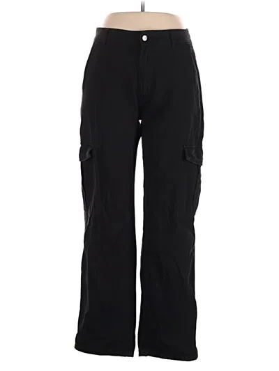 Pre-owned Pull & Bear Cargo Pants In Black