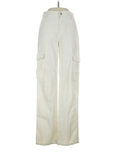 Pre-owned Pull & Bear Cargo Pants In Ivory