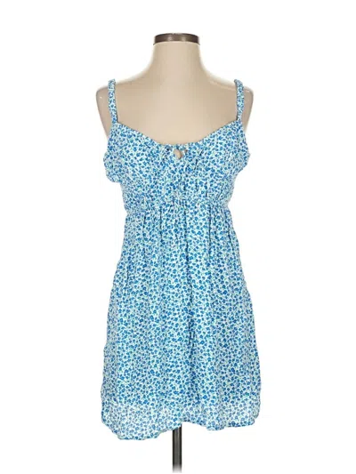 Pre-owned Pull & Bear Casual Dress In Blue
