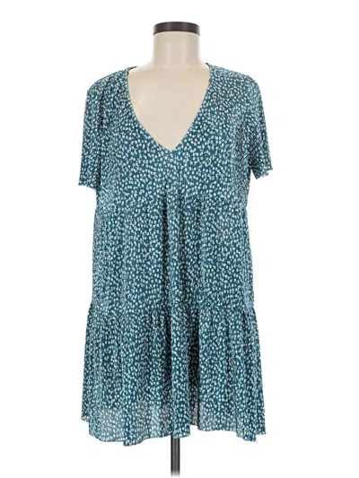 Pre-owned Pull & Bear Casual Dress In Blue