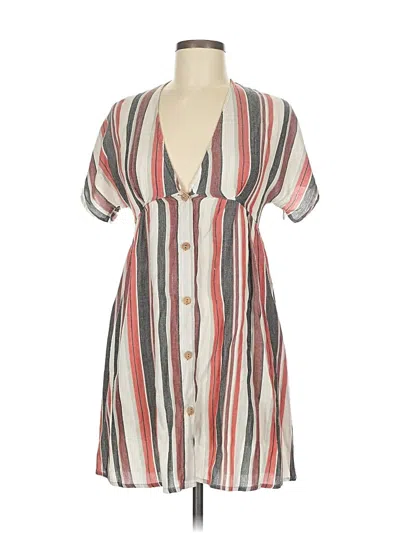 Pre-owned Pull & Bear Casual Dress In Brown