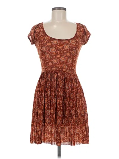 Pre-owned Pull & Bear Casual Dress In Brown