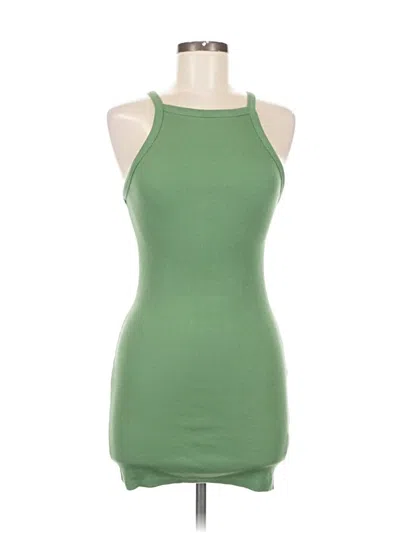 Pre-owned Pull & Bear Casual Dress In Green