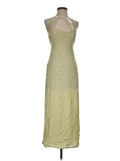 Pre-owned Pull & Bear Casual Dress In Green