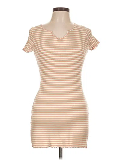 Pre-owned Pull & Bear Casual Dress In Tan