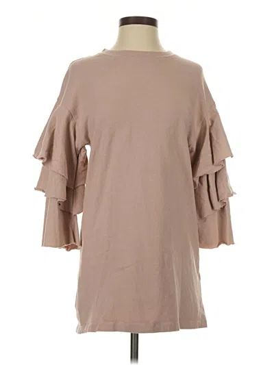 Pre-owned Pull & Bear Casual Dress In Tan