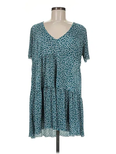 Pre-owned Pull & Bear Casual Dress In Teal