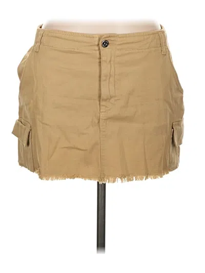 Pre-owned Pull & Bear Casual Skirt In Tan