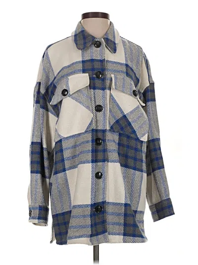Pre-owned Pull & Bear Coat In Blue