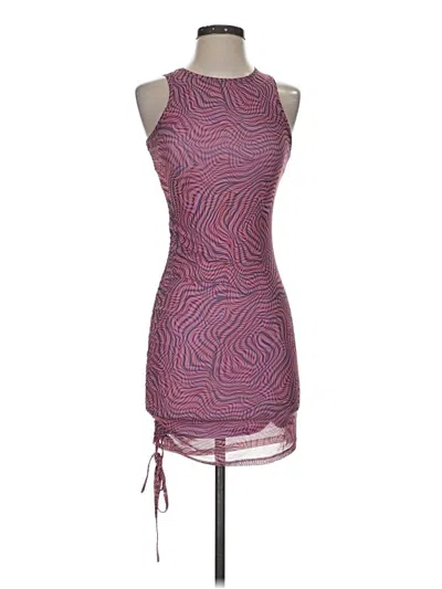 Pre-owned Pull & Bear Cocktail Dress In Purple