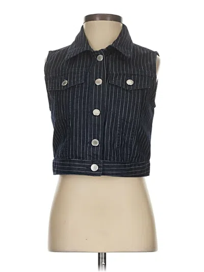 Pre-owned Pull & Bear Denim Vest In Blue