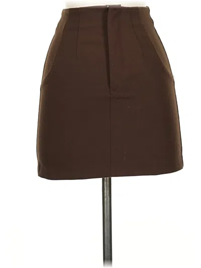 Pre-owned Pull & Bear Formal Skirt In Brown