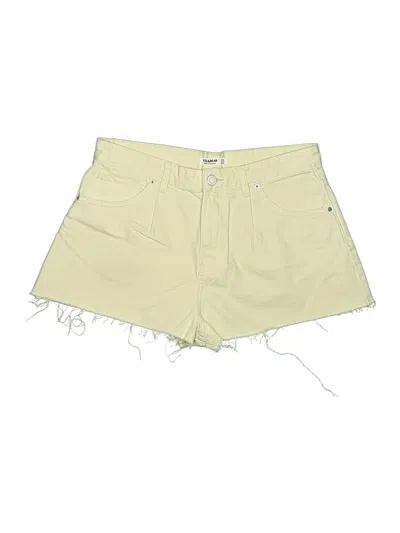 Pre-owned Pull & Bear Khaki Shorts In White