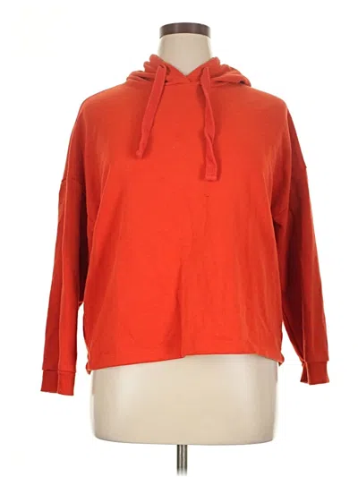 Pre-owned Pull & Bear Pullover Hoodie In Orange