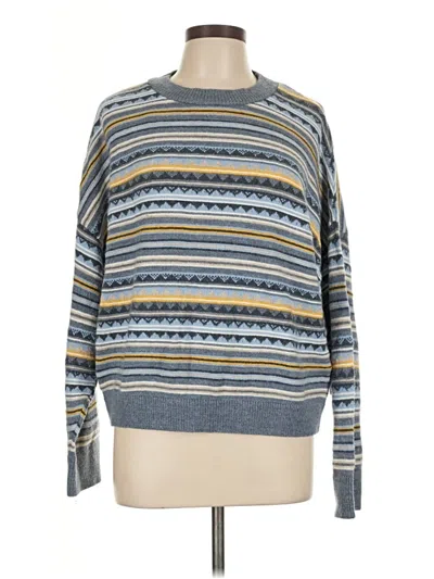 Pre-owned Pull & Bear Pullover Sweater In Blue