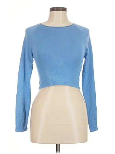 Pre-owned Pull & Bear Pullover Sweater In Blue