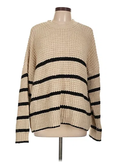 Pre-owned Pull & Bear Pullover Sweater In Tan