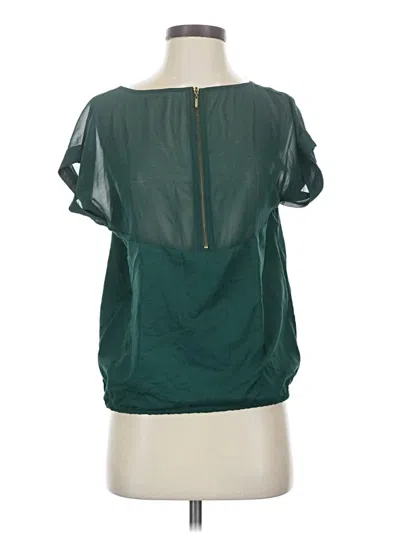 Pre-owned Pull & Bear Short Sleeve Blouse In Green