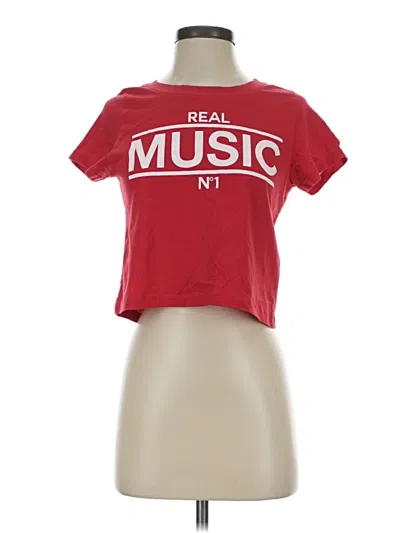 Pre-owned Pull & Bear Short Sleeve T-shirt In Red