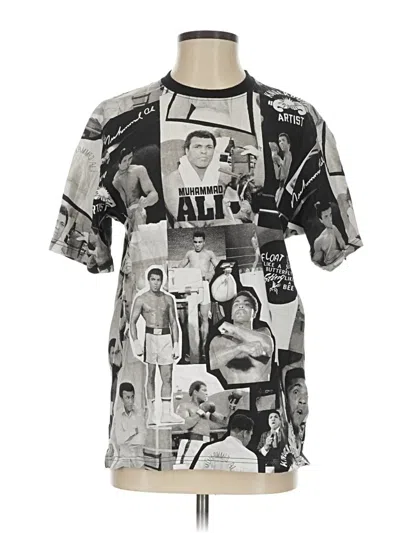 Pre-owned Pull & Bear Short Sleeve T-shirt In Silver