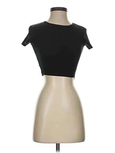 Pre-owned Pull & Bear Short Sleeve Turtleneck In Black