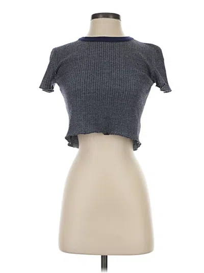 Pre-owned Pull & Bear Short Sleeve Turtleneck In Gray