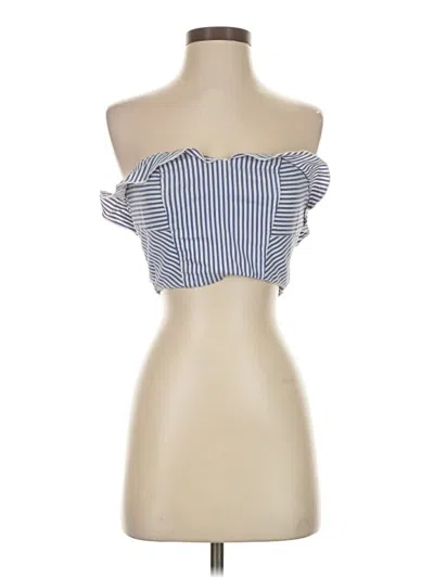 Pre-owned Pull & Bear Sleeveless Blouse In Blue
