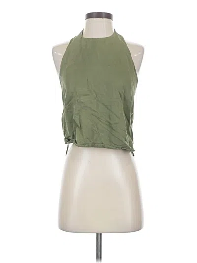Pre-owned Pull & Bear Sleeveless Blouse In Green