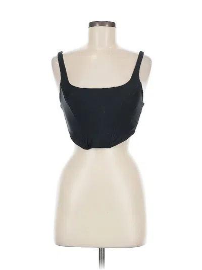 Pre-owned Pull & Bear Sleeveless Top Black Sweetheart Neckline Tops