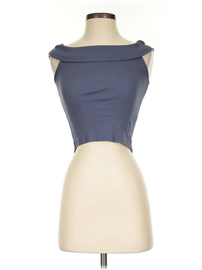 Pre-owned Pull & Bear Sleeveless Top Gray Strapless Neckline Tops
