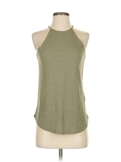 Pre-owned Pull & Bear Sleeveless Top Green Halter Neckline Tops