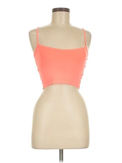Pre-owned Pull & Bear Tank Top Orange Strapless Neckline Tops