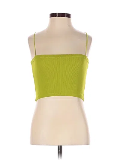 Pre-owned Pull & Bear Tube Top Green Strapless Neckline Tops